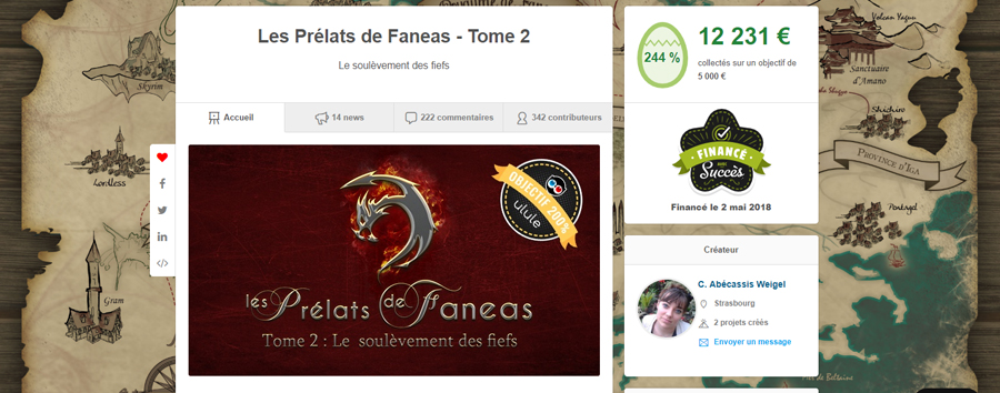 Financement Ulule tome 2 validé à 244 % !